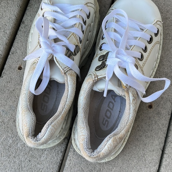 Soda Vintage’90 White Platform and Chunky Shoes Y2K - Picture 11 of 14